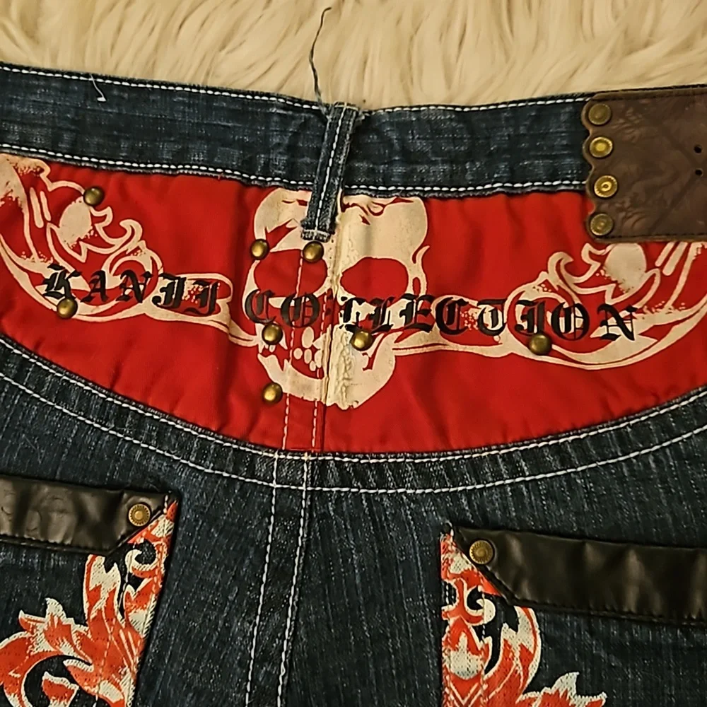 Kanji Collection Y2K Dark Wash Bootcut Jeans Size 34x34